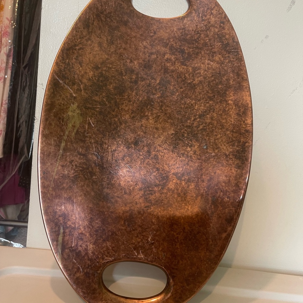 Copper Oval Serving Tray